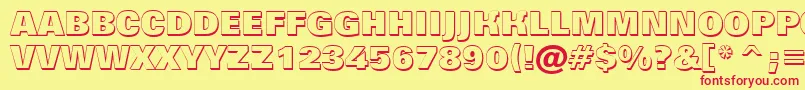 AGrotictitulshhv Font – Red Fonts on Yellow Background