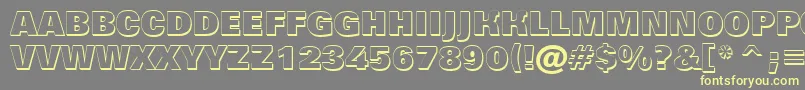 AGrotictitulshhv Font – Yellow Fonts on Gray Background