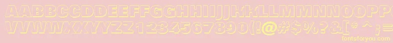 AGrotictitulshhv Font – Yellow Fonts on Pink Background