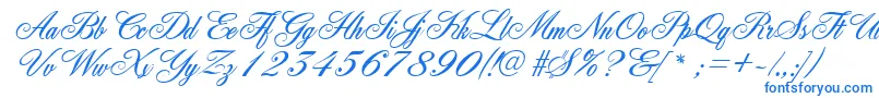 Шрифт GeFleurish – синие шрифты