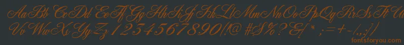 GeFleurish Font – Brown Fonts on Black Background