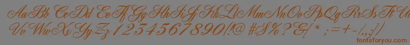 GeFleurish Font – Brown Fonts on Gray Background