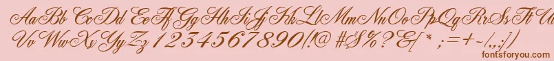 Шрифт GeFleurish – коричневые шрифты на розовом фоне