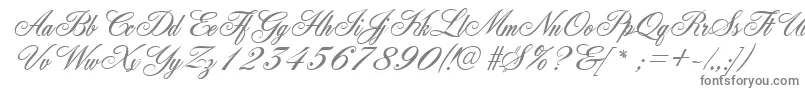 GeFleurish-Schriftart – Graue Schriften auf weißem Hintergrund
