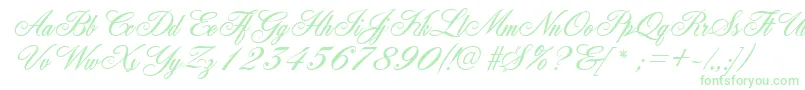 GeFleurish Font – Green Fonts on White Background