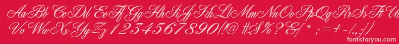 Шрифт GeFleurish – розовые шрифты на красном фоне