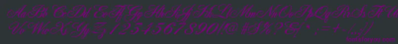 GeFleurish Font – Purple Fonts on Black Background