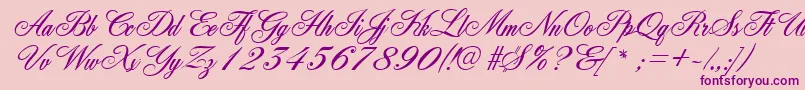 Шрифт GeFleurish – фиолетовые шрифты на розовом фоне