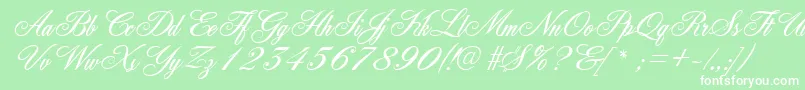GeFleurish Font – White Fonts on Green Background