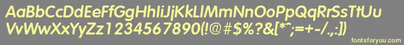 VolkswagenDemiboldita Font – Yellow Fonts on Gray Background