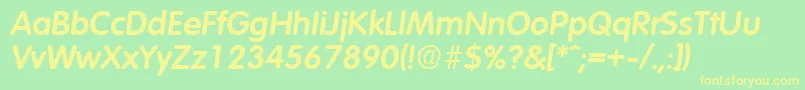 VolkswagenDemiboldita Font – Yellow Fonts on Green Background