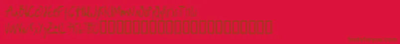 Kabanoss ffy Font – Brown Fonts on Red Background
