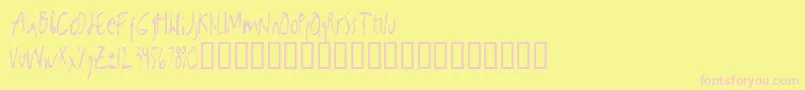 Kabanoss ffy Font – Pink Fonts on Yellow Background