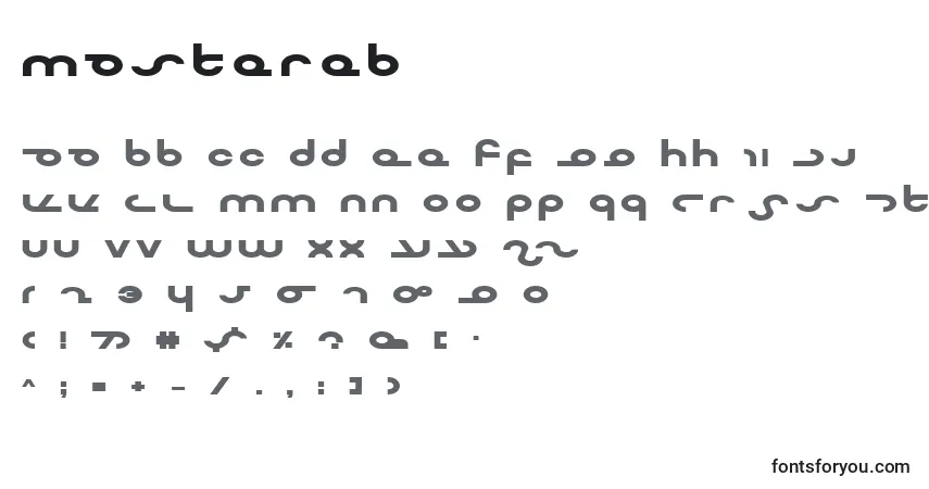 Mastereb Font – alphabet, numbers, special characters
