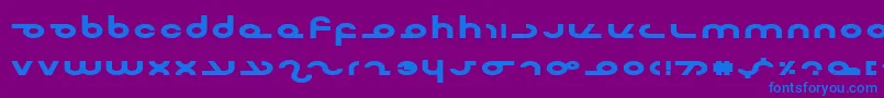 Mastereb Font – Blue Fonts on Purple Background