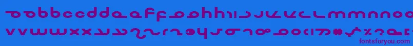 Mastereb Font – Purple Fonts on Blue Background