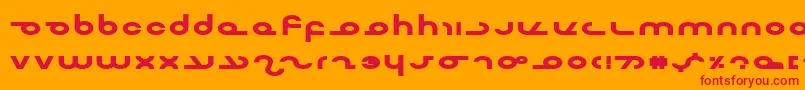 Mastereb Font – Red Fonts on Orange Background