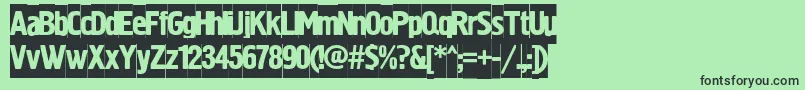 SanasoftHermesD.Kz Font – Black Fonts on Green Background