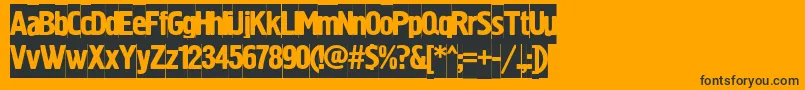 SanasoftHermesD.Kz Font – Black Fonts on Orange Background