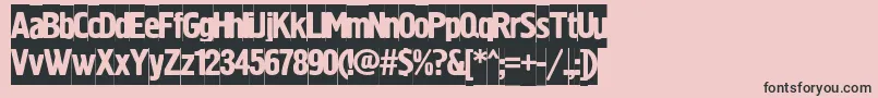 SanasoftHermesD.Kz Font – Black Fonts on Pink Background