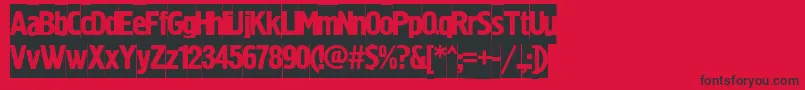 SanasoftHermesD.Kz Font – Black Fonts on Red Background