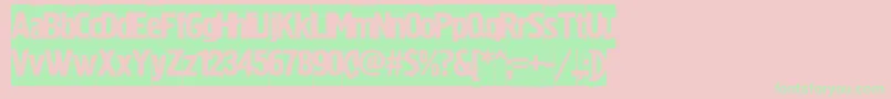 SanasoftHermesD.Kz Font – Green Fonts on Pink Background