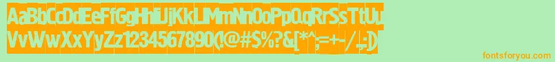 SanasoftHermesD.Kz Font – Orange Fonts on Green Background