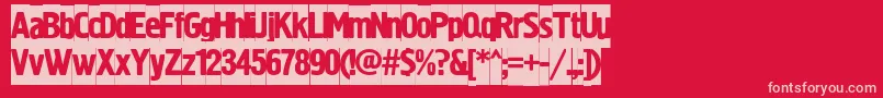 SanasoftHermesD.Kz Font – Pink Fonts on Red Background