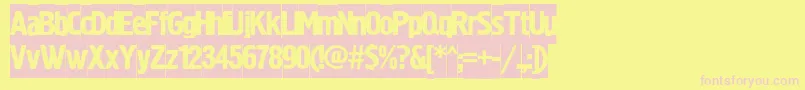 SanasoftHermesD.Kz Font – Pink Fonts on Yellow Background