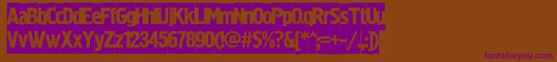 SanasoftHermesD.Kz Font – Purple Fonts on Brown Background