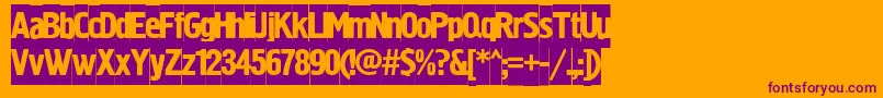 SanasoftHermesD.Kz Font – Purple Fonts on Orange Background