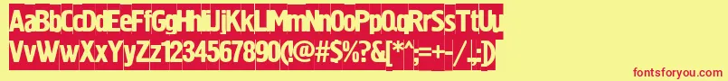 SanasoftHermesD.Kz Font – Red Fonts on Yellow Background