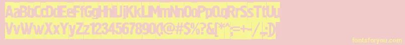 SanasoftHermesD.Kz Font – Yellow Fonts on Pink Background