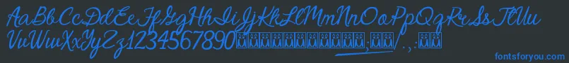 CrystalHeart Font – Blue Fonts on Black Background