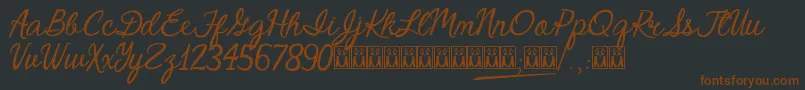 CrystalHeart Font – Brown Fonts on Black Background