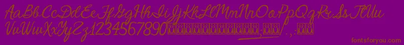 CrystalHeart Font – Brown Fonts on Purple Background