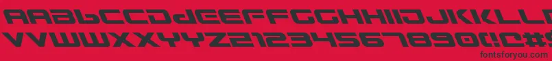 GunshipLeftalic Font – Black Fonts on Red Background