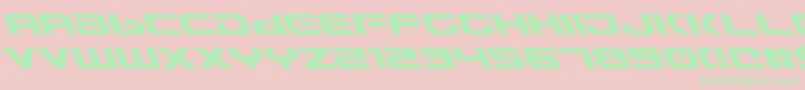Czcionka GunshipLeftalic – zielone czcionki na różowym tle