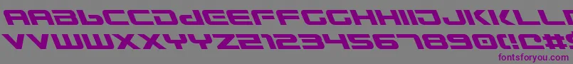 GunshipLeftalic Font – Purple Fonts on Gray Background