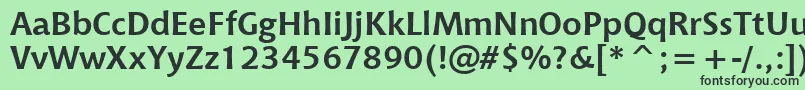 フォントChiantiBoldWin95bt – 緑の背景に黒い文字