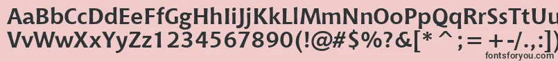 フォントChiantiBoldWin95bt – ピンクの背景に黒い文字