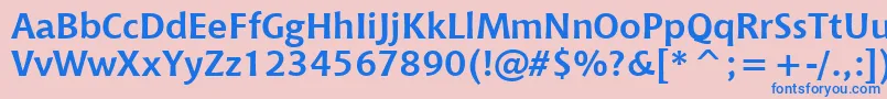 ChiantiBoldWin95bt-fontti – siniset fontit vaaleanpunaisella taustalla