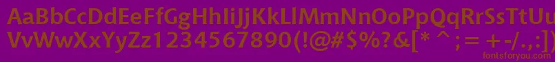 フォントChiantiBoldWin95bt – 紫色の背景に茶色のフォント