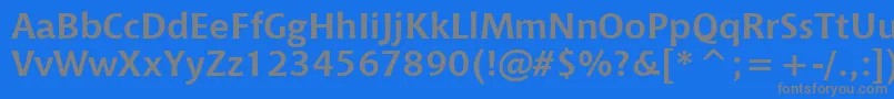 ChiantiBoldWin95bt-fontti – harmaat kirjasimet sinisellä taustalla