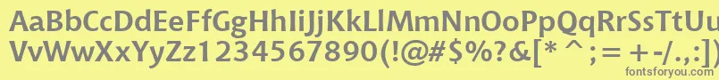 フォントChiantiBoldWin95bt – 黄色の背景に灰色の文字