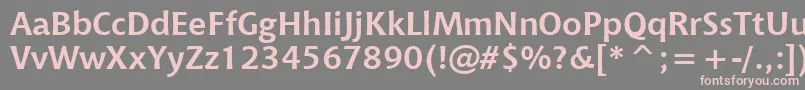 フォントChiantiBoldWin95bt – 灰色の背景にピンクのフォント