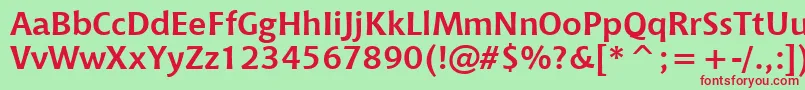 フォントChiantiBoldWin95bt – 赤い文字の緑の背景