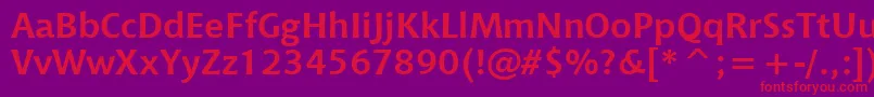 ChiantiBoldWin95bt Font – Red Fonts on Purple Background