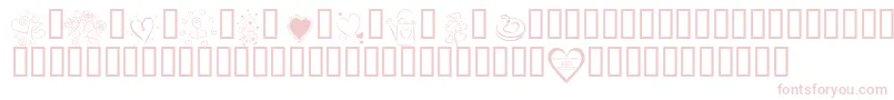 Kr Valentines 2006  Font – Pink Fonts on White Background