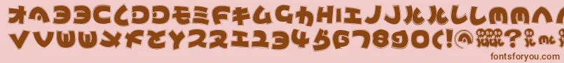 Mynipponcontur Font – Brown Fonts on Pink Background